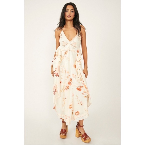 NEW Revolve Free People Audrey Dress Copper Rose Combo Small - Picture 14 of 17